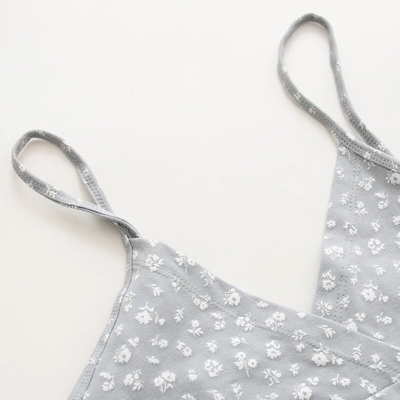 Floral dress cami tank print mini cotton summer sundress v-neck - Picture 4 of 4